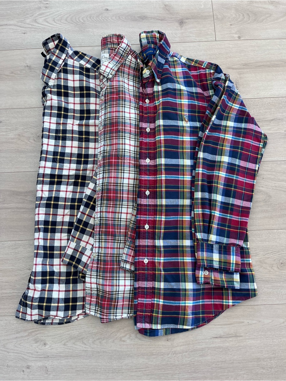 3 Plaid Dress Shirts